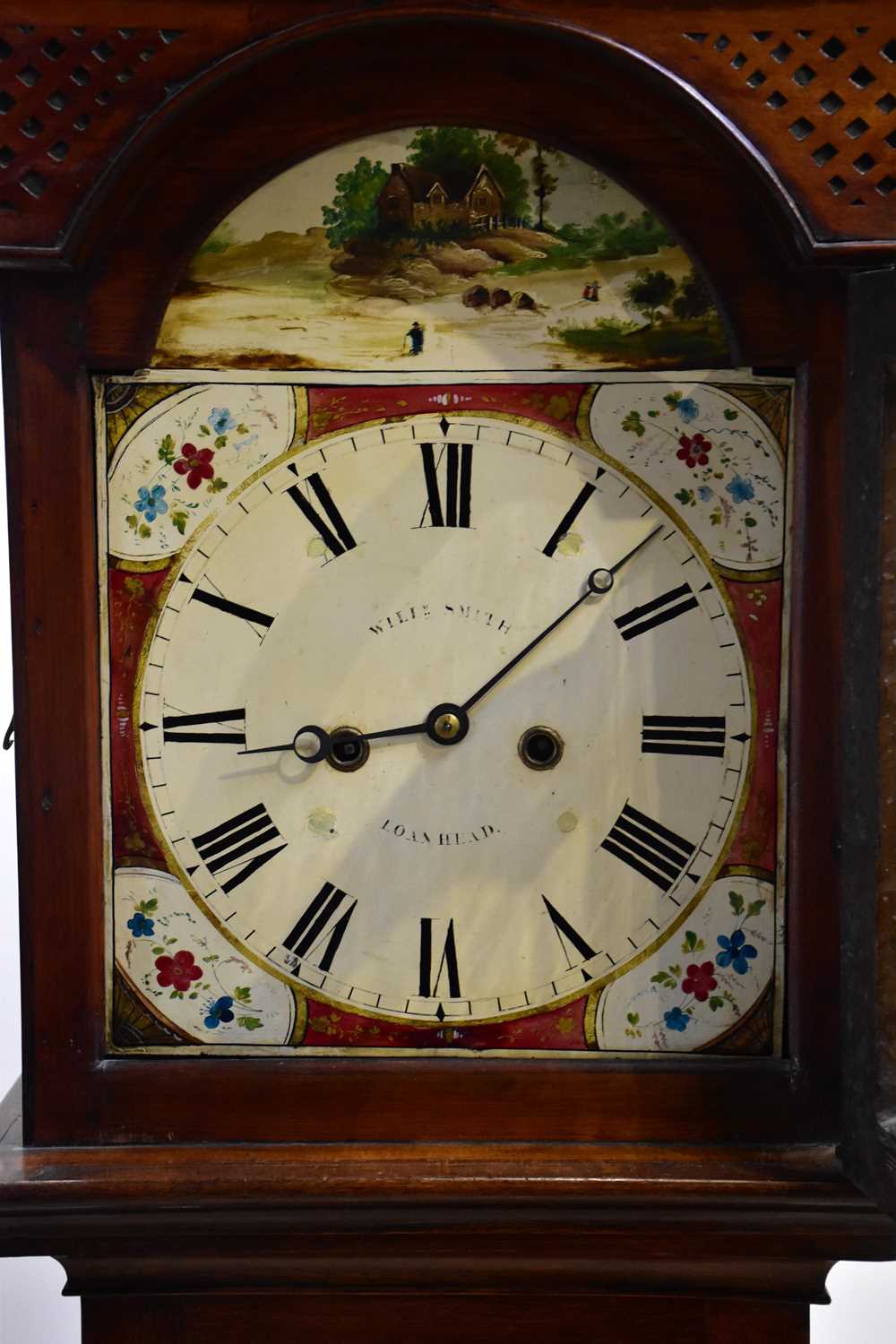 WILLIAM SMITH, LOANHEAD; an early 19th century Scottish eight day longcase clock, the painted dial - Bild 2 aus 6