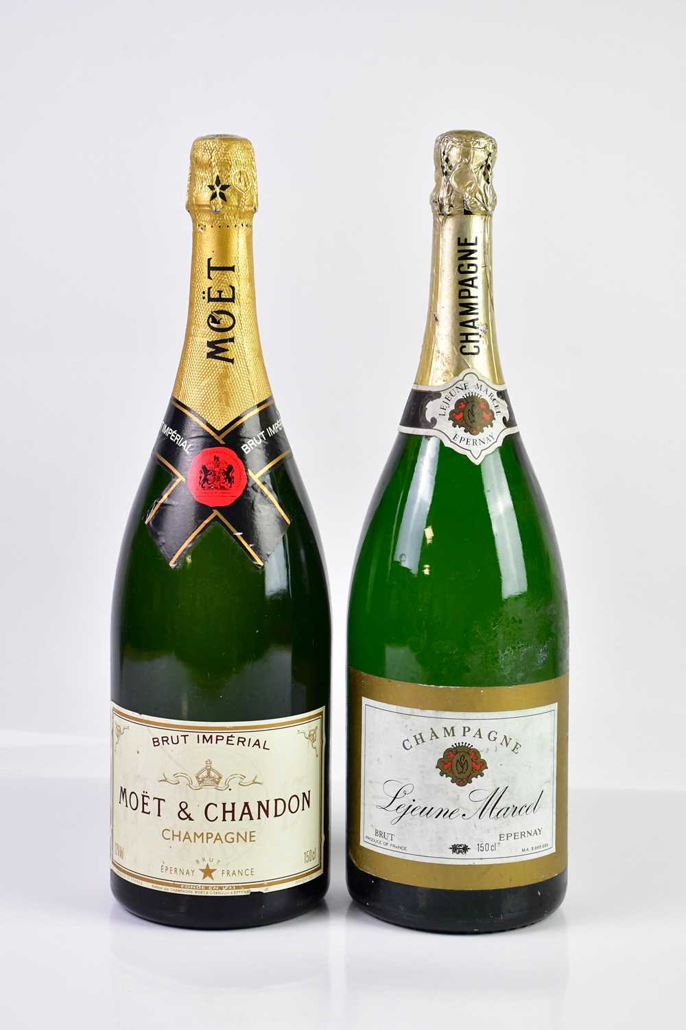 CHAMPAGNE; two magnum bottles of champagne comprising Moët & Chandon Brut Impérial and Lejeune