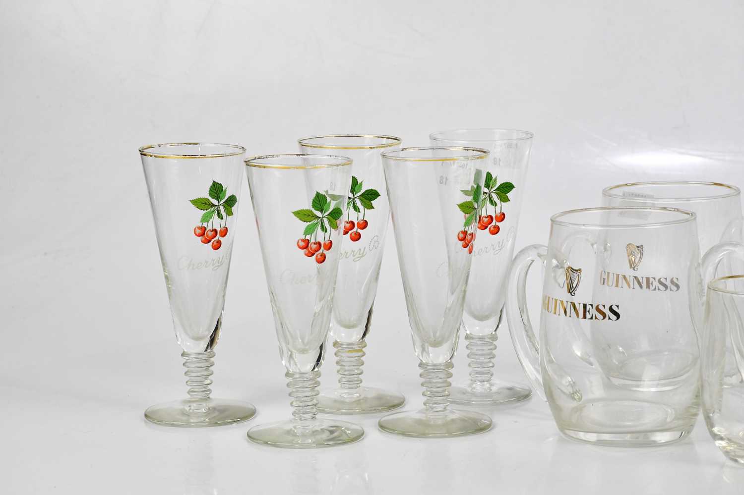 A collection of eight Babycham glasses, five Cherry B glasses and five Guinness glasses. - Image 2 of 4