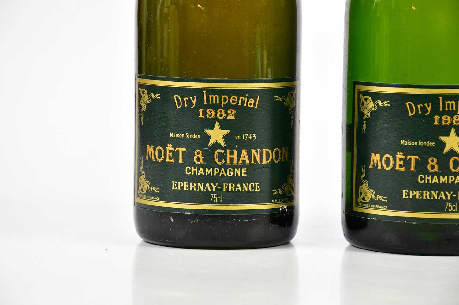 CHAMPAGNE; three bottles Moet & Chandon 1982, Dry Imperial, 75cl. - Image 2 of 4