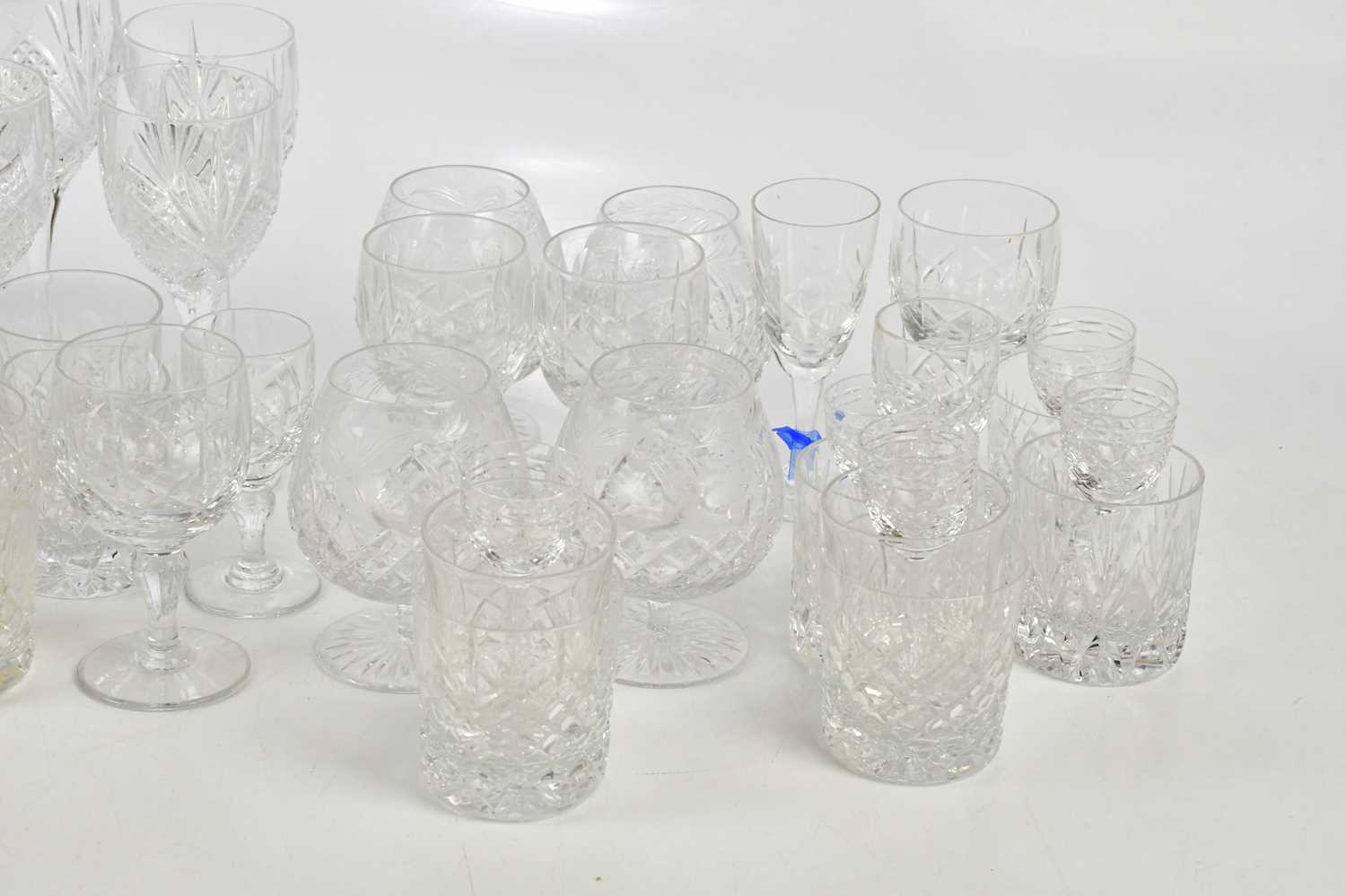 TUDOR; a part suite of twenty-two drinking glasses including five white wine glasses, height 18cm, - Image 6 of 6