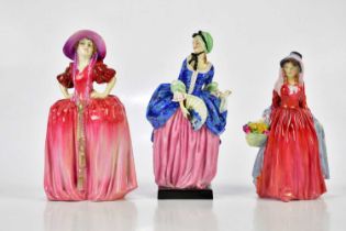 ROYAL DOULTON; three figures comprising HN1818 'Miranda', height 20cm, HN1567 'Patricia' and