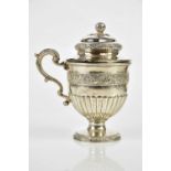 PITTAR & CO, CALCUTTA; a 19th century colonial silver cup and cover, the cover case with an open