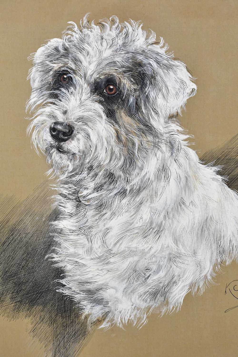 † K C BROWN; pair of watercolours, dogs, 'BEN' and 'PENNY', signed and both dated 1941, 47 x 33cm, - Image 3 of 4