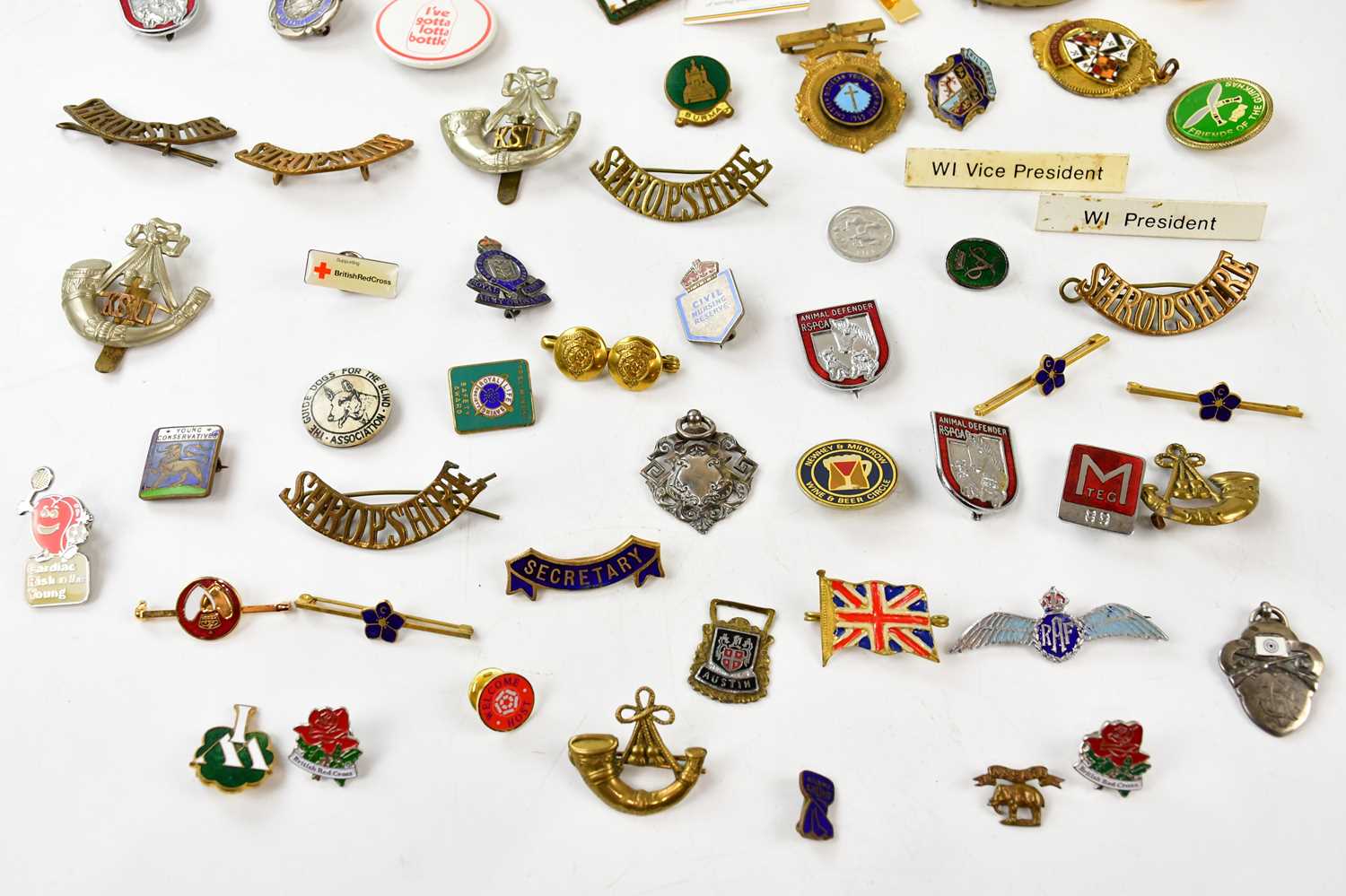 A collection of military badges to include a hallmarked silver Royal Engineers badge, with a - Image 2 of 3