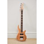 STAGG; a BA606A four string active electric bass guitar.