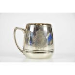 H PIDDUCK & SONS; a George VI hallmarked silver Royal commemorative mug, Sheffield 1937, approx 11.