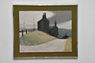 † PETER SHAW; oil on board, farmhouse scene, signed lower right, 60 x 75cm, framed.