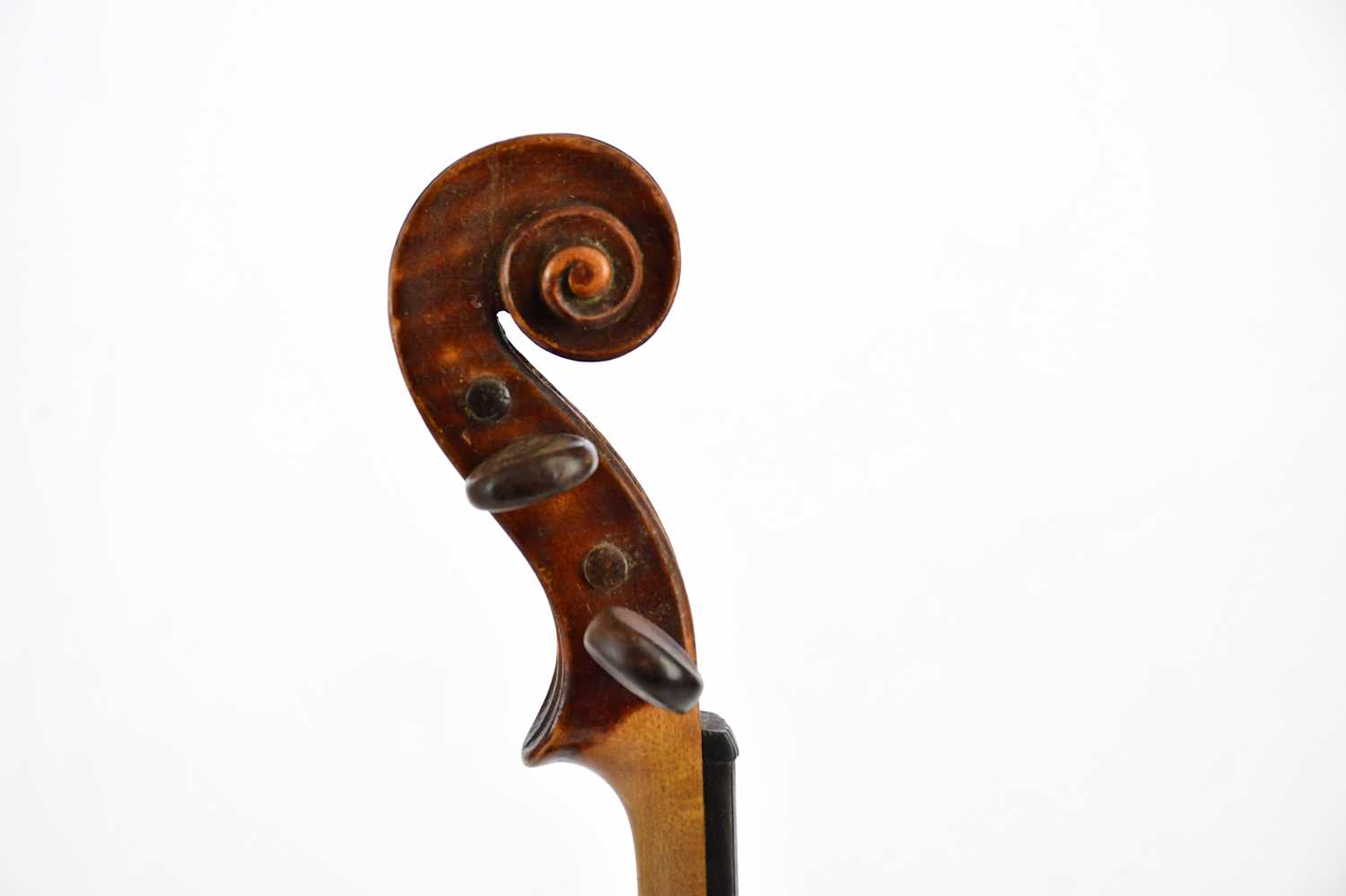 A full size German violin with one-piece back length 35.5cm, unlabelled, cased. Condition Report: - Image 4 of 7