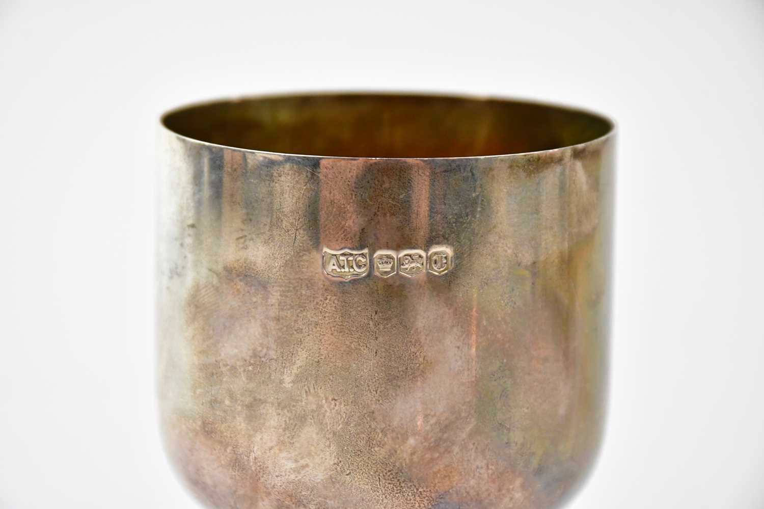 A T CANNON LTD; an Elizabeth II hallmarked silver goblet, Sheffield 1973, approx weight 7.76ozt/ - Image 2 of 3