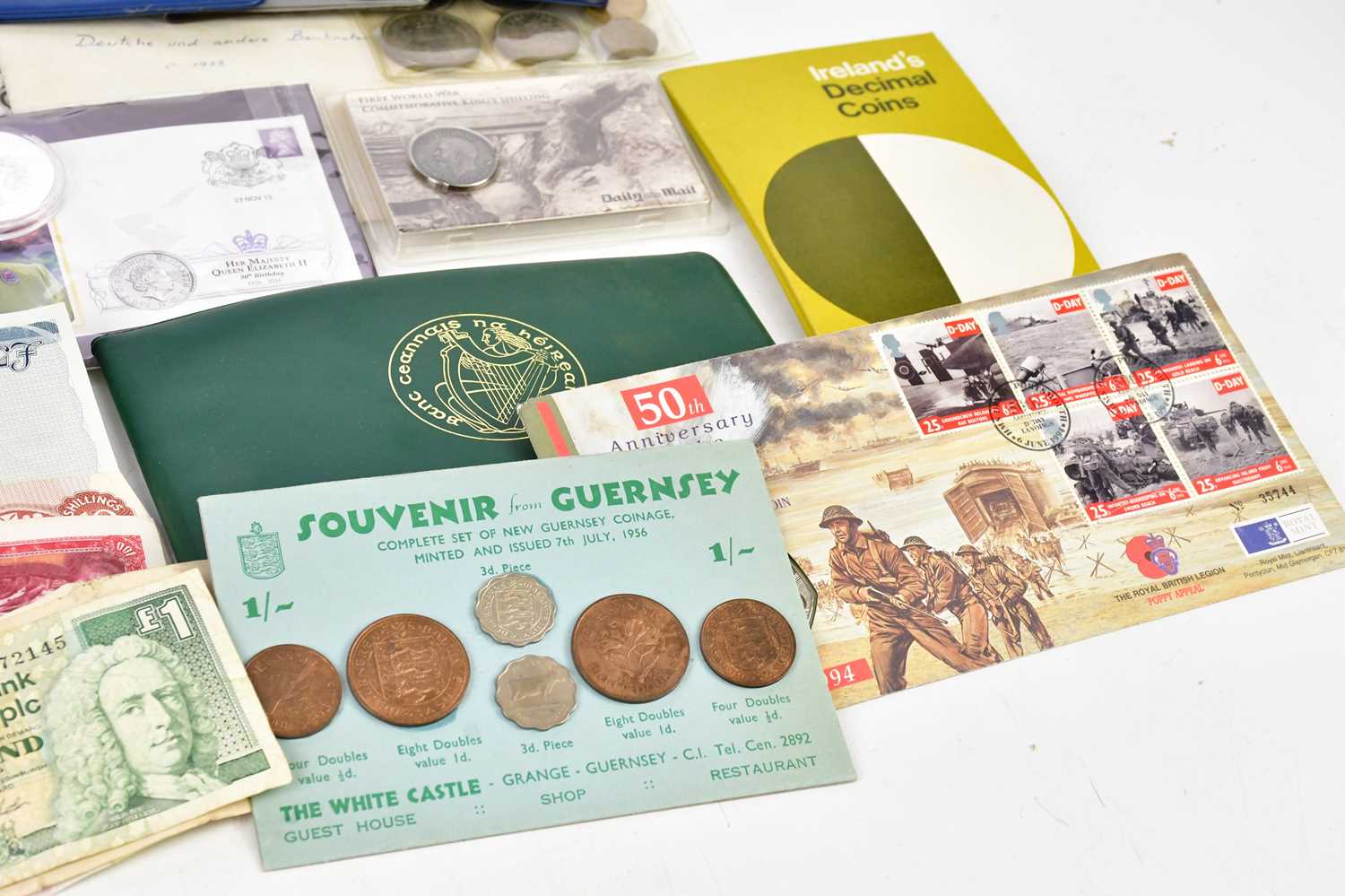 A collection of coins in packs including Isle of Man, Guernsey, first decimal coins etc, also a - Image 4 of 4