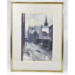 † ROBERT 'BOB' RICHARDSON (born 1938); pastel, 'Street Scene, Pendleton', signed and dated 72, 44