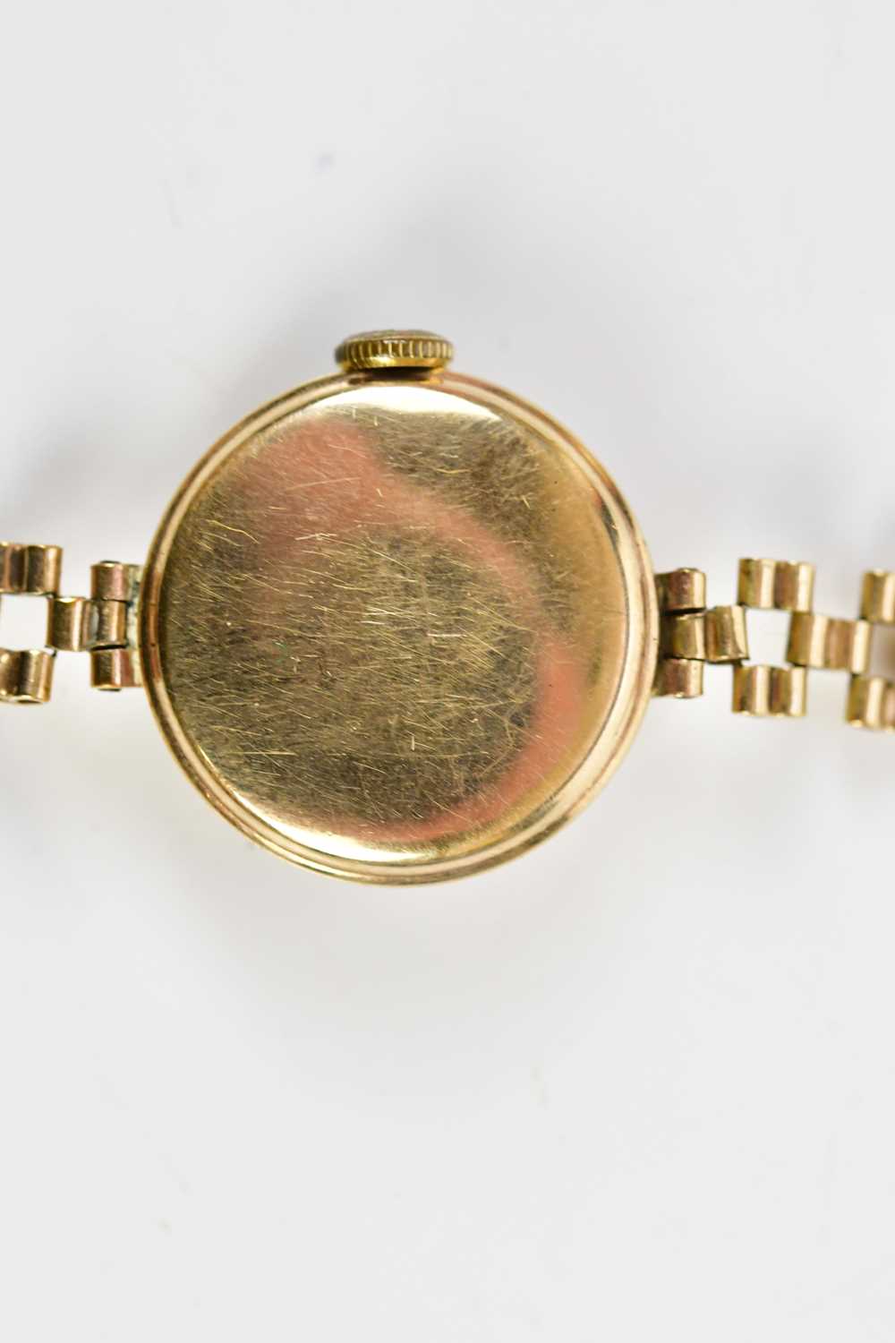 ENVOY; a 9ct yellow gold lady's wristwatch, approx 14.5g. - Image 2 of 3