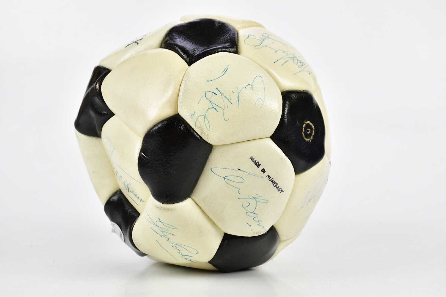 A signed football bearing various signatures including Pete Barnes. - Image 2 of 4