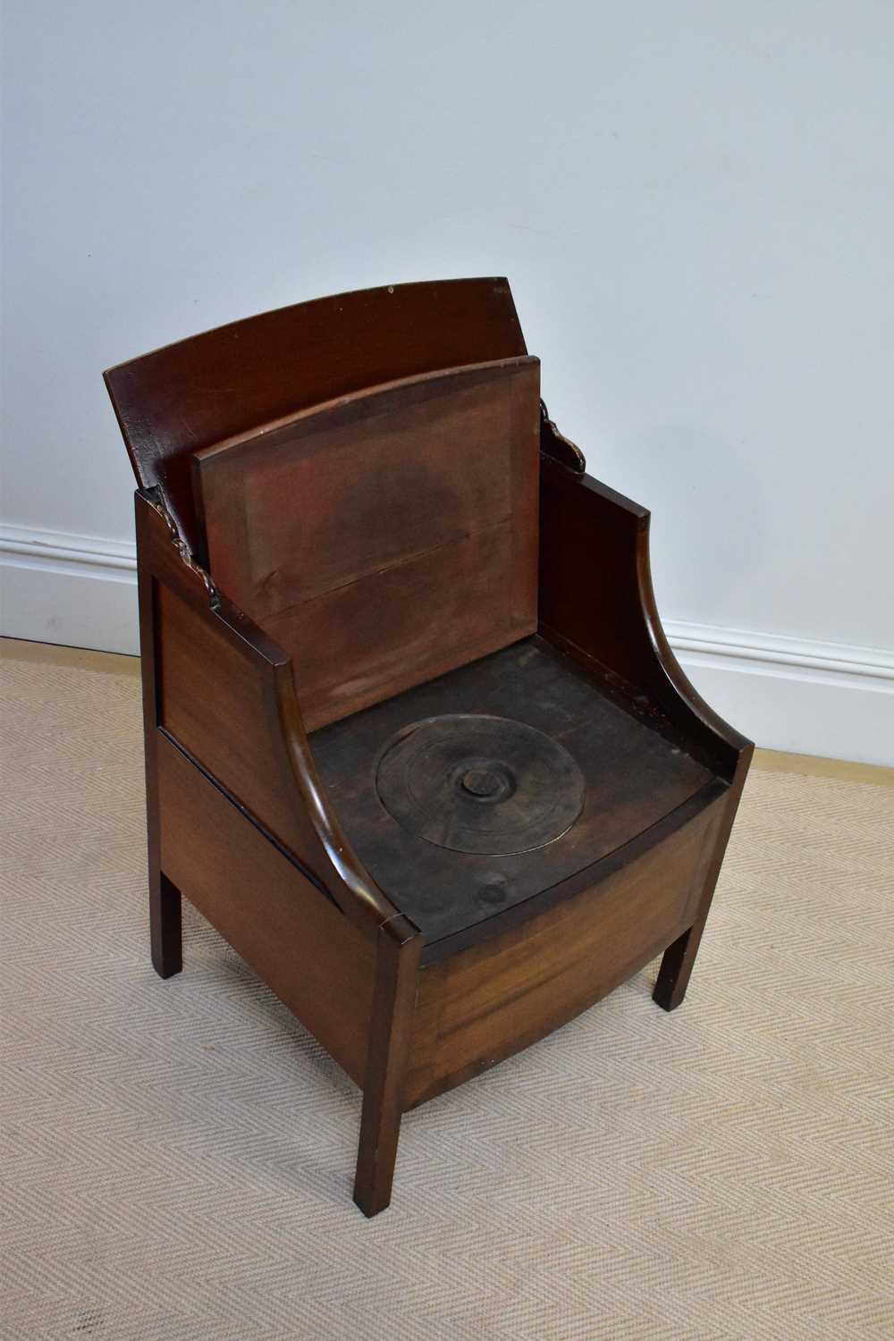 A 19th century mahogany bowfront commode, height 74cm. Provenance: Purchased Olwyn Boustead Antiques - Image 2 of 2