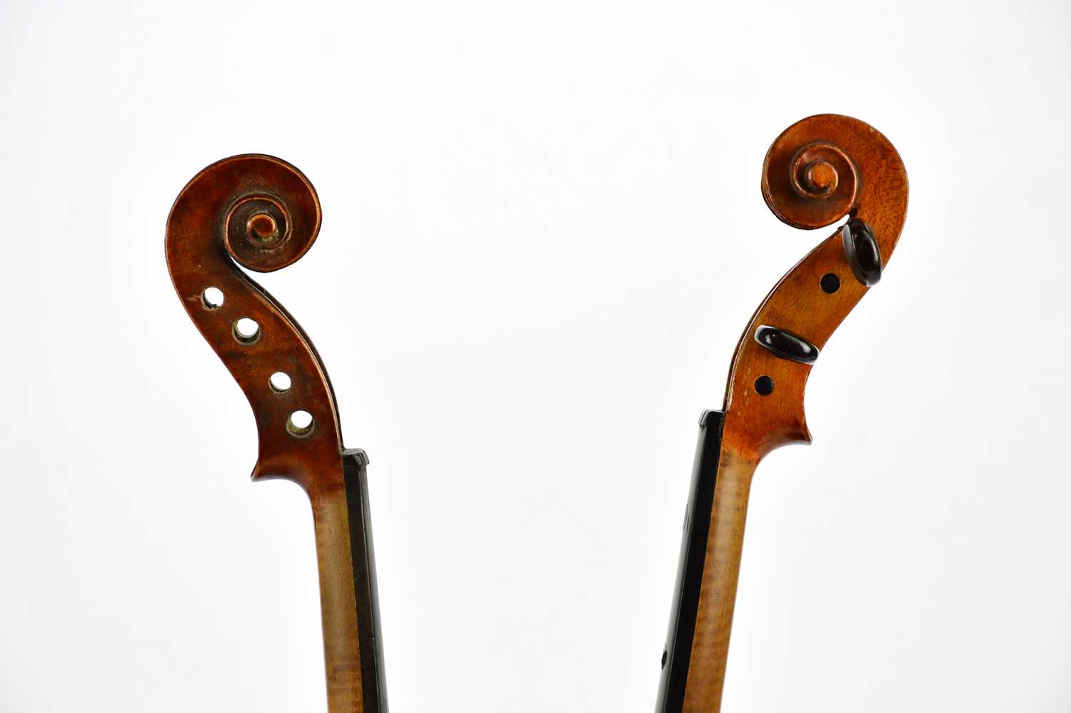 A three-quarter size 'Medio-Fino' violin with one-piece back length 33cm, with another three-quarter - Image 6 of 8