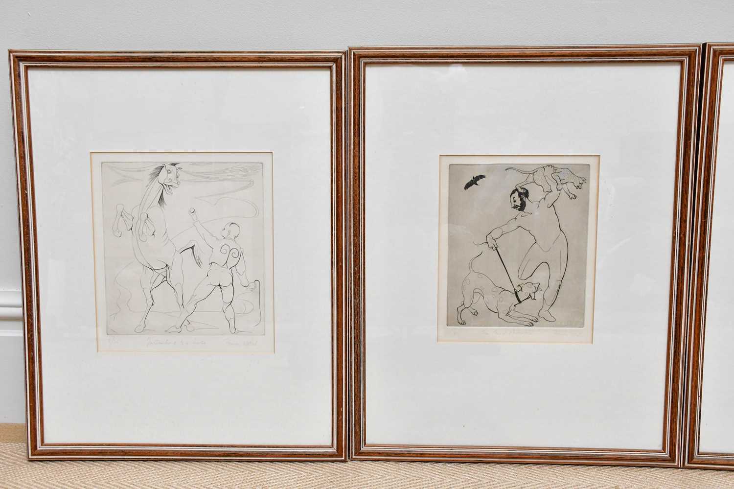 † FRANCIS WEST; four pencil signed limited edition etchings, 'Instructions to a Horse', 'The Mad - Image 3 of 3