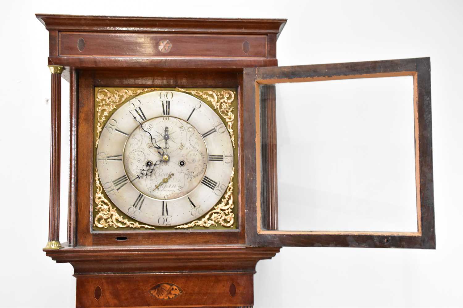 COATS, WIGAN; a late 18th century eight day longcase clock, the brass face with applied silvered - Bild 2 aus 6