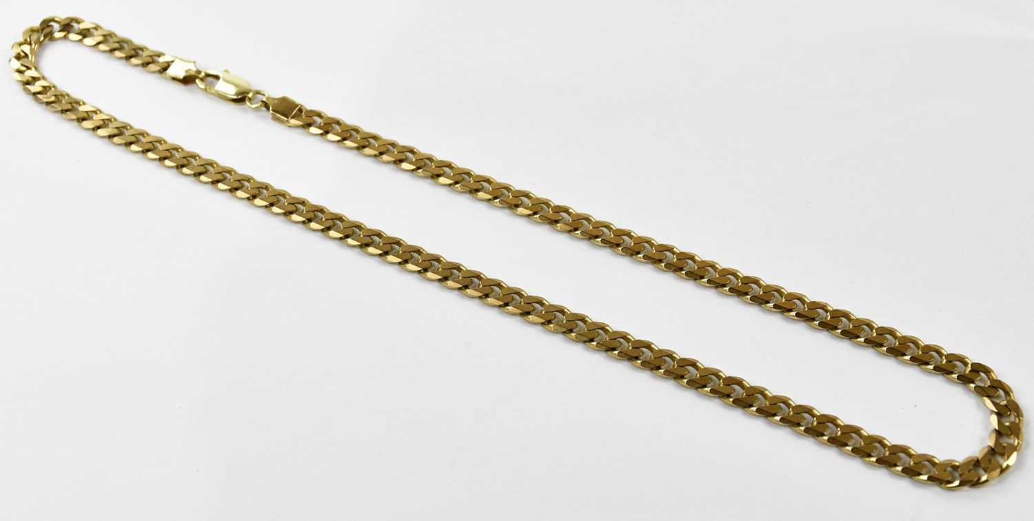 A heavy 9ct yellow gold chain, approx 40g. Condition Report: Length 52cm.