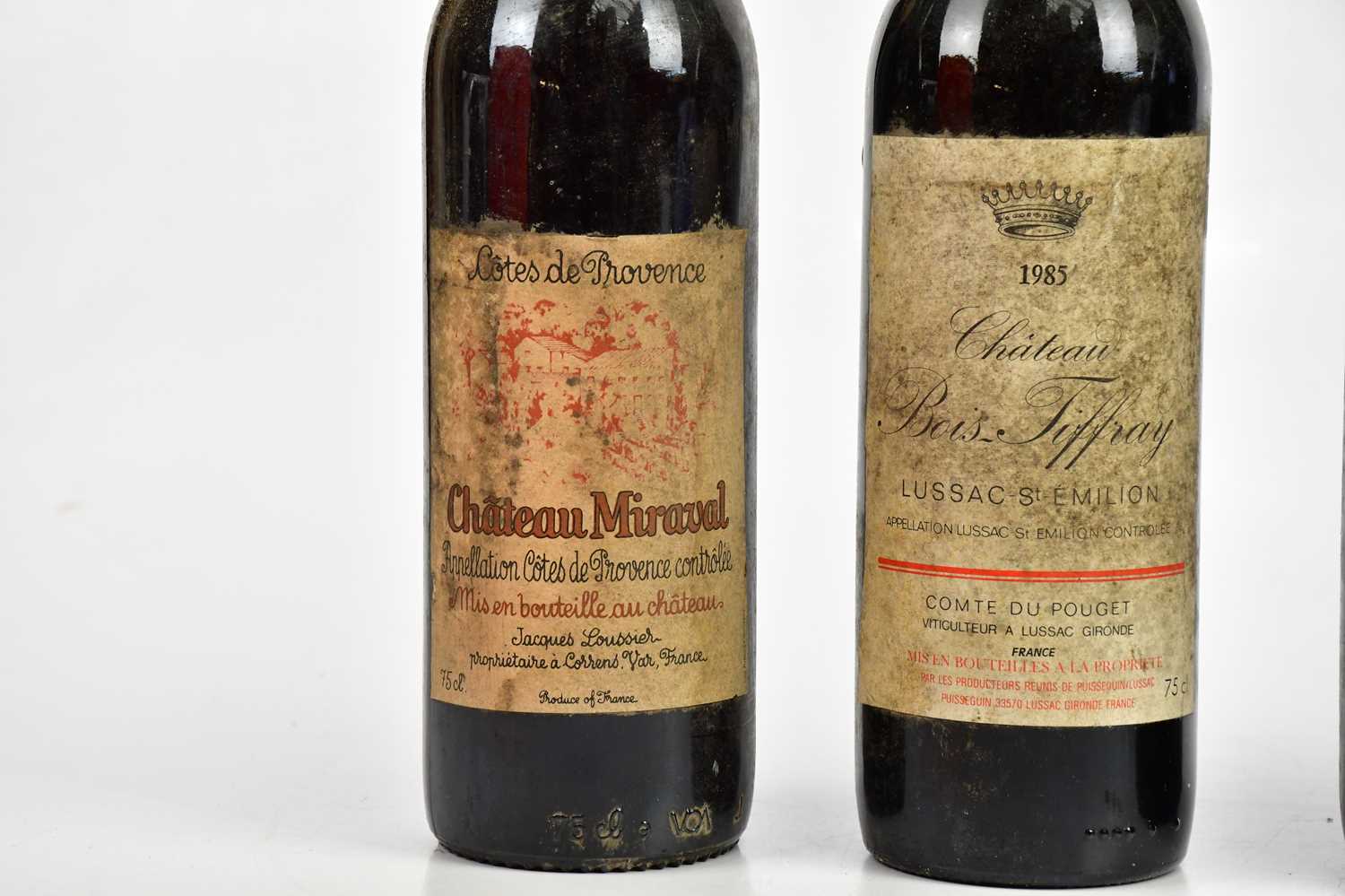 RED WINE; three bottles of Château Miraval, 75cl, together with a bottle of 1985 Château Bois - Image 2 of 3