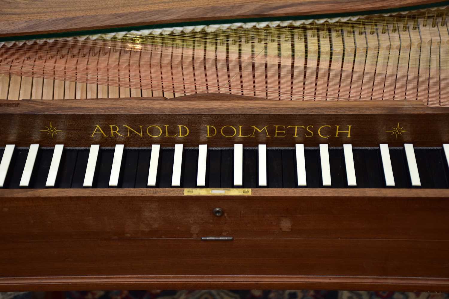 ARNOLD DOLMETSCH; a 20th century walnut cased clavichord, width 127.5cm. - Image 2 of 4