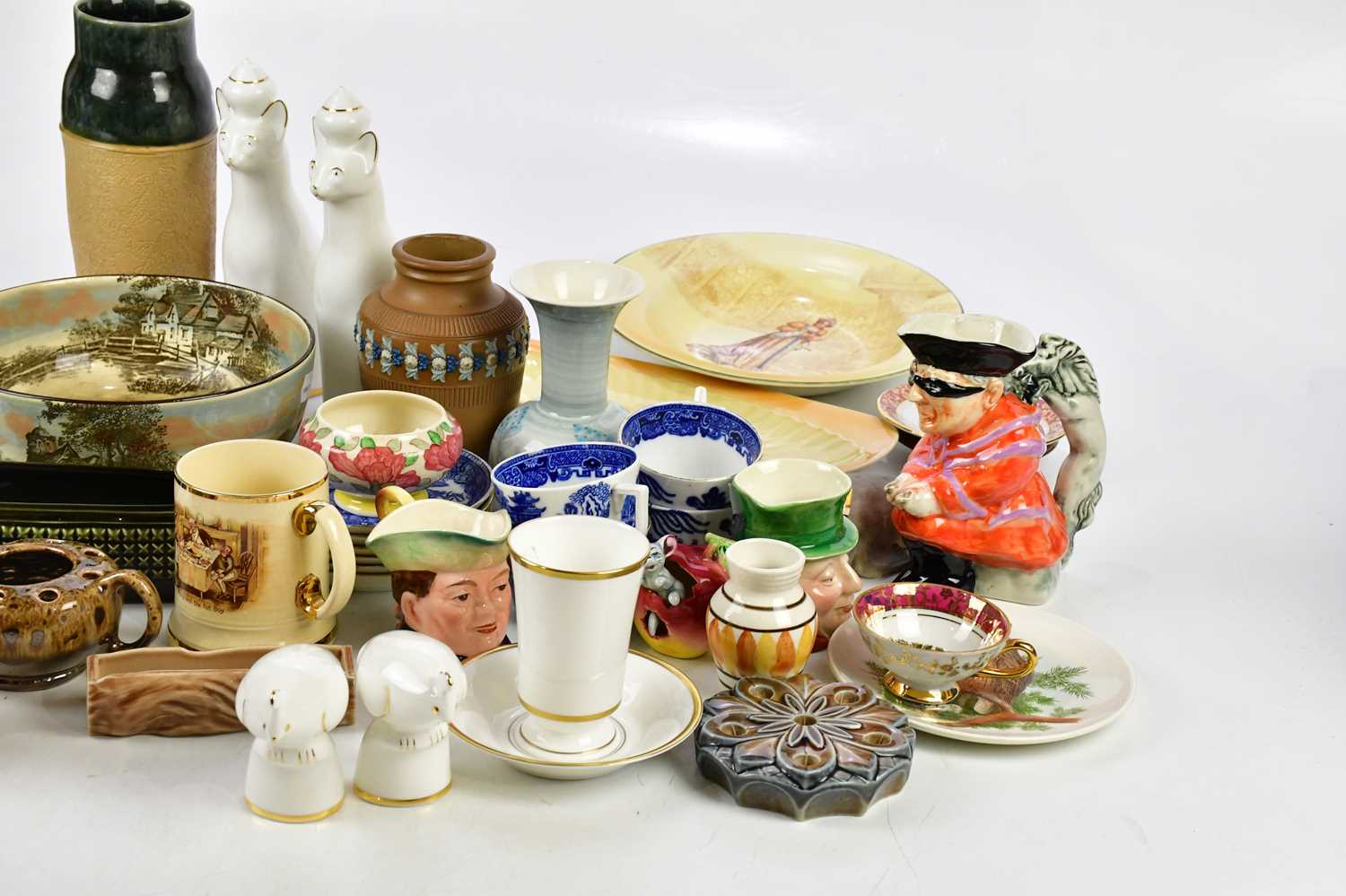 A collection of assorted ceramics including a Doulton Silicon ware vase, a Beswick character jug, - Image 2 of 3