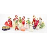 ROYAL DOULTON; a collection of figures comprising HN1834 'Top o' the Hill', HN2356 'Ascot',