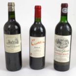 RED WINE; three mixed bottles, including a bottle Chateau Cantemerle Haut-Medoc 2005, a bottle