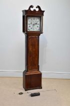 FERNAL, WREXHAM; an 18th century eight day longcase clock, the painted dial set with Roman and