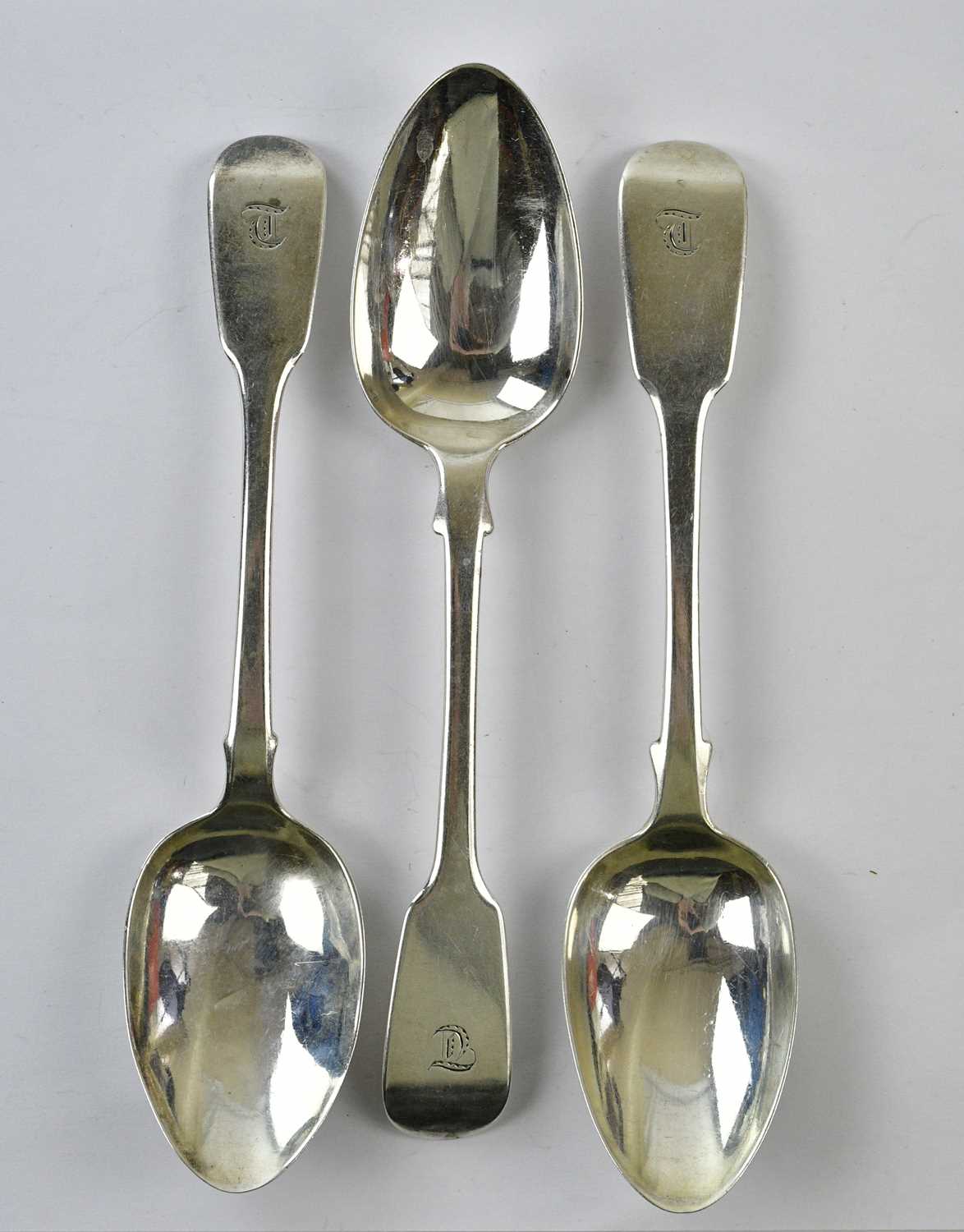 JAMES BEEBE; a pair of Victorian hallmarked silver spoons, London 1839, together with a further