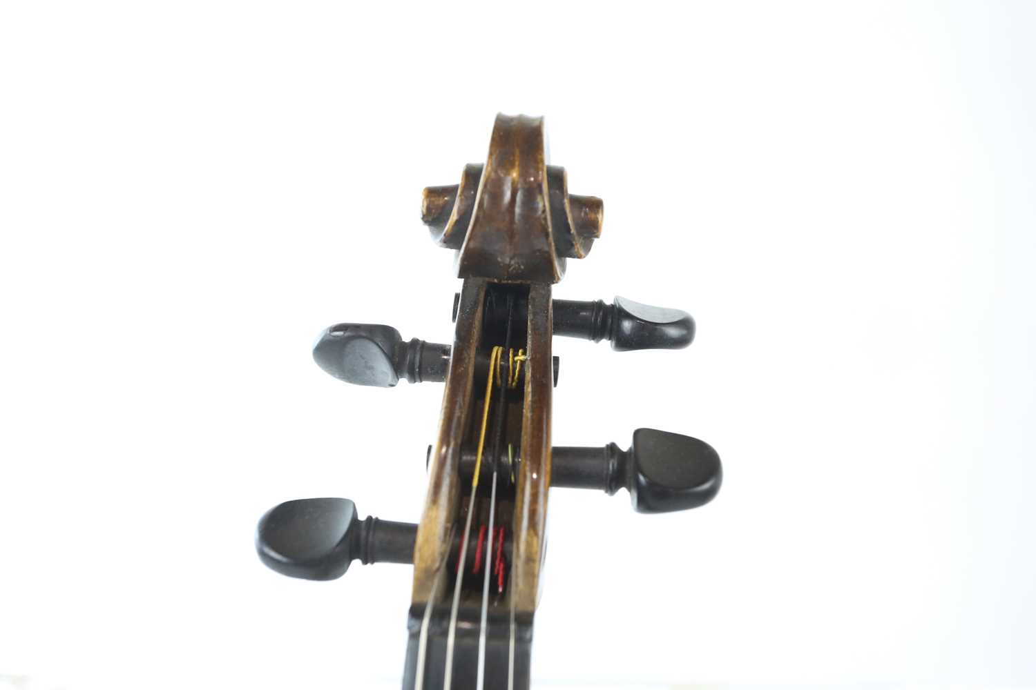 A German violin with a 36cm two piece back and bow. - Image 3 of 12