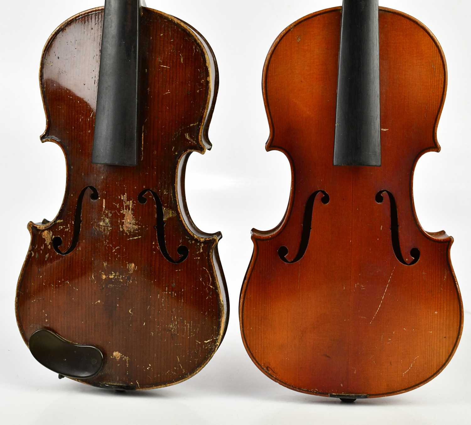 Two three-quarter size violins comprising a Czechoslovakian and 'The Harrow School Violin Outfit', - Image 2 of 5