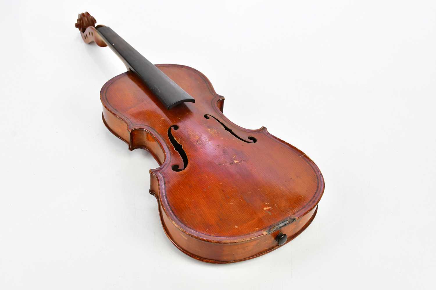 A full size German 'Maggini' violin with two-piece back length 36cm, cased. - Image 6 of 7