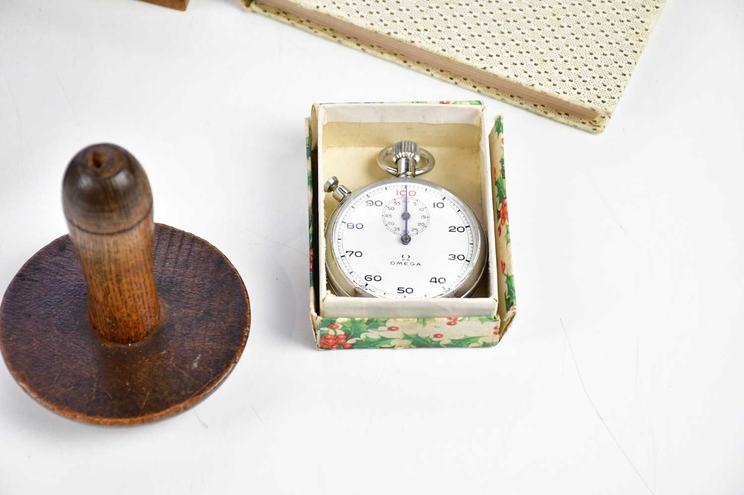 A mixed collectors' lot including a small collection of treen, an Omega stopwatch, a signed copy - Image 3 of 4