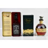 WHISKEY; a bottle of Blantons Single Barrel Bourbon, 93%, 70cl, together with a bottle of Jack