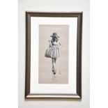 † RICHARD BLUNT; pencil drawing, 'Window Shopping', signed lower right, 61 x 32cm, framed and