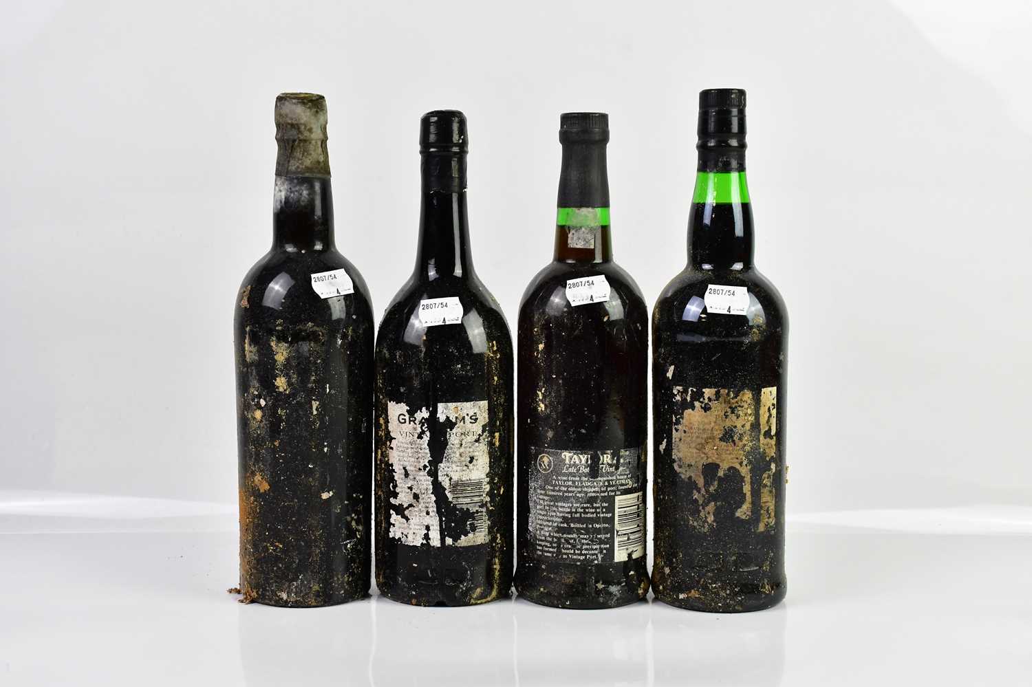 PORT; four bottles comprising two bottles of Graham's, Taylor's and Cockburn's. Condition Report: We - Image 2 of 2