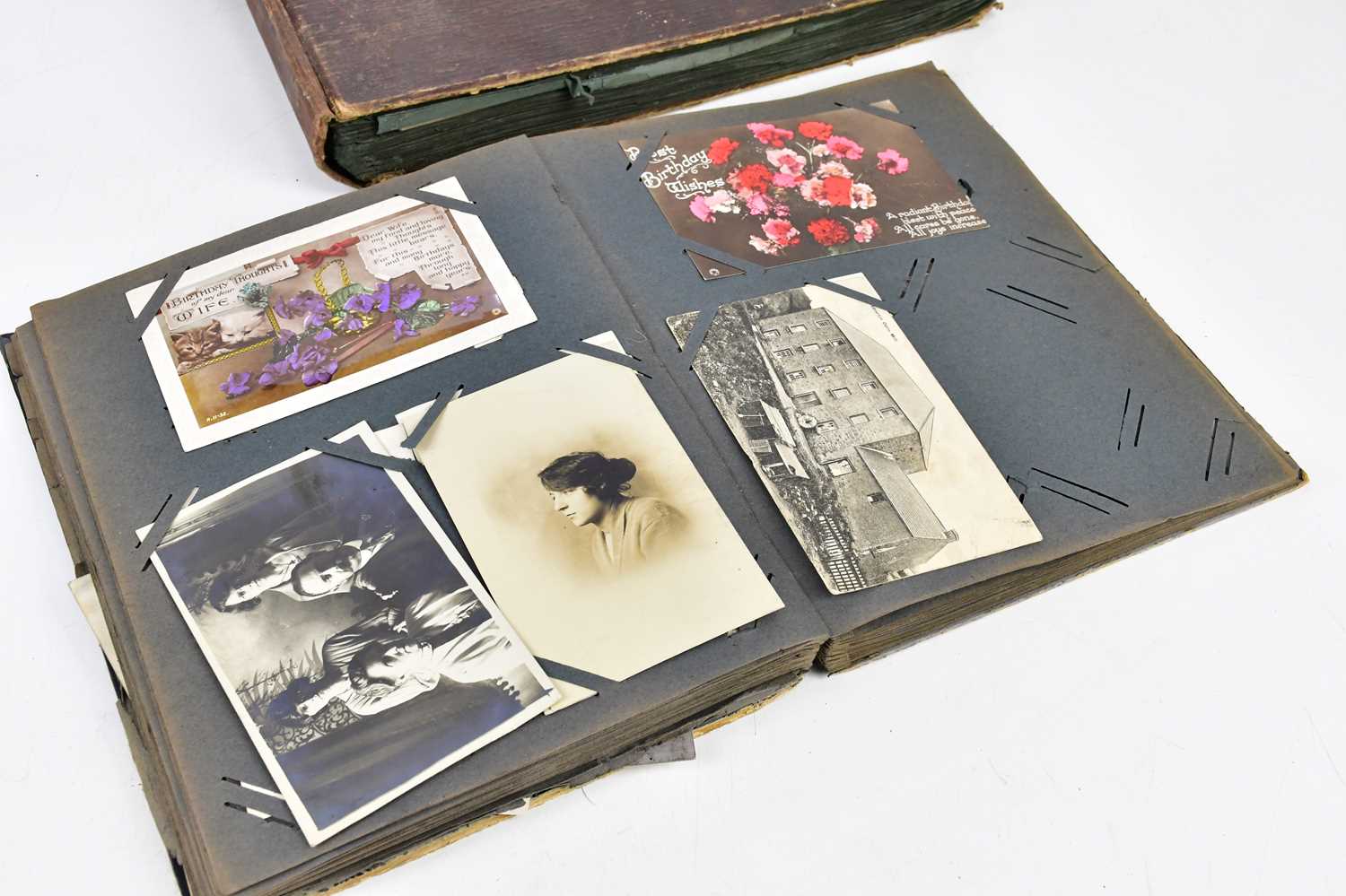 A good selection of 19th century postcards contained in four albums, various examples including - Image 11 of 13