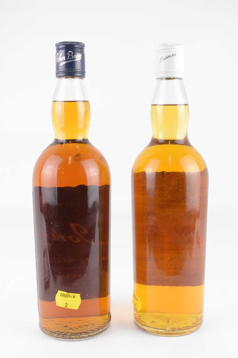 WHISKY; two bottles of Scotch whisky, comprising John Begg Blue Cap, Old Scotch whisky by John - Image 2 of 2