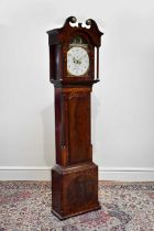 JOHN BARBER, NOTTINGHAM; a late 18th/early 19th century eight day longcase clock, the painted face