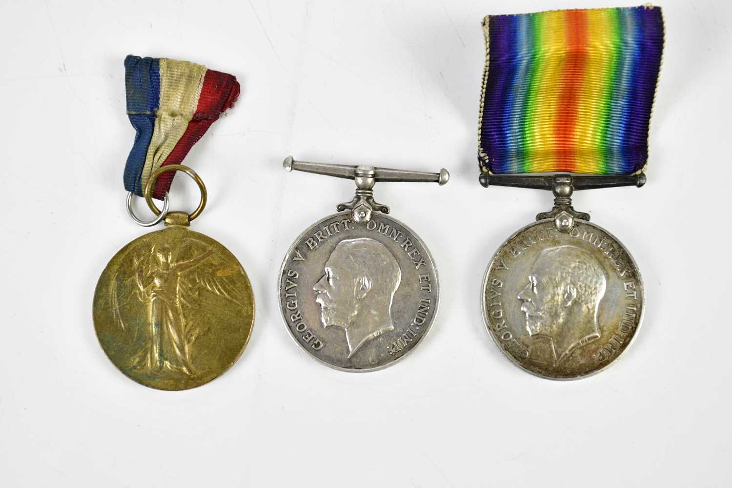 Two WWI British War Medals, awarded to 400427 Pte G.R. Goddard Manch R, and to 404393 Pte E. Lowcock