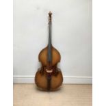 A Czechoslovakian double bass, with 111cm single piece back, overall length 190cm.