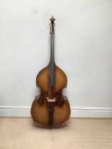 A Czechoslovakian double bass, with 111cm single piece back, overall length 190cm.