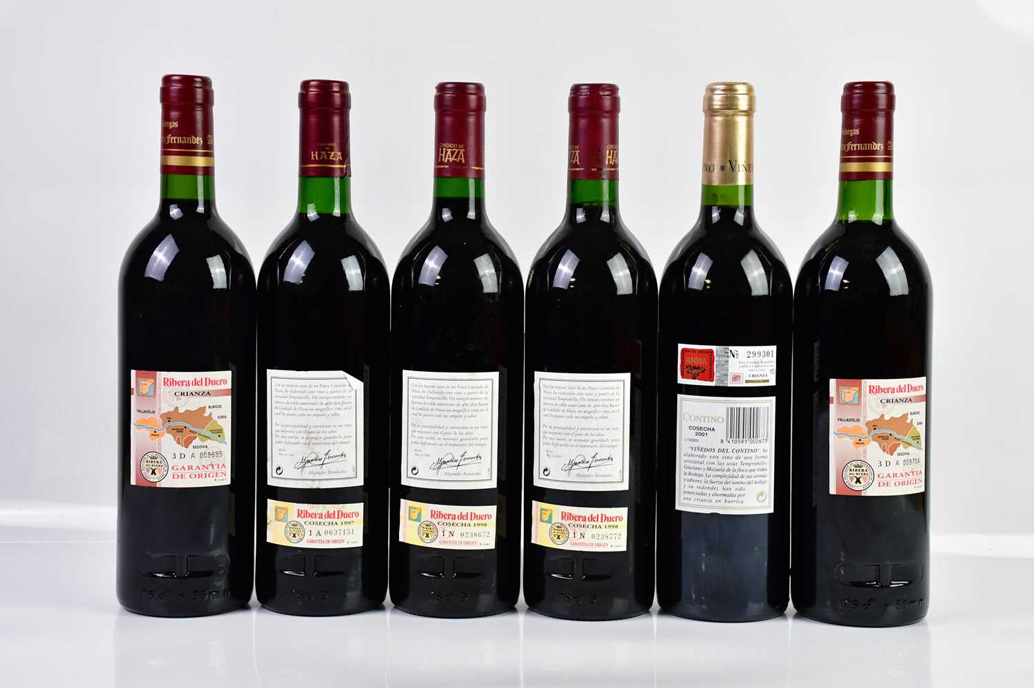 RED WINE; six bottles of mixed red white including two bottles of Condado de Haza Ribera del Duero - Image 2 of 2