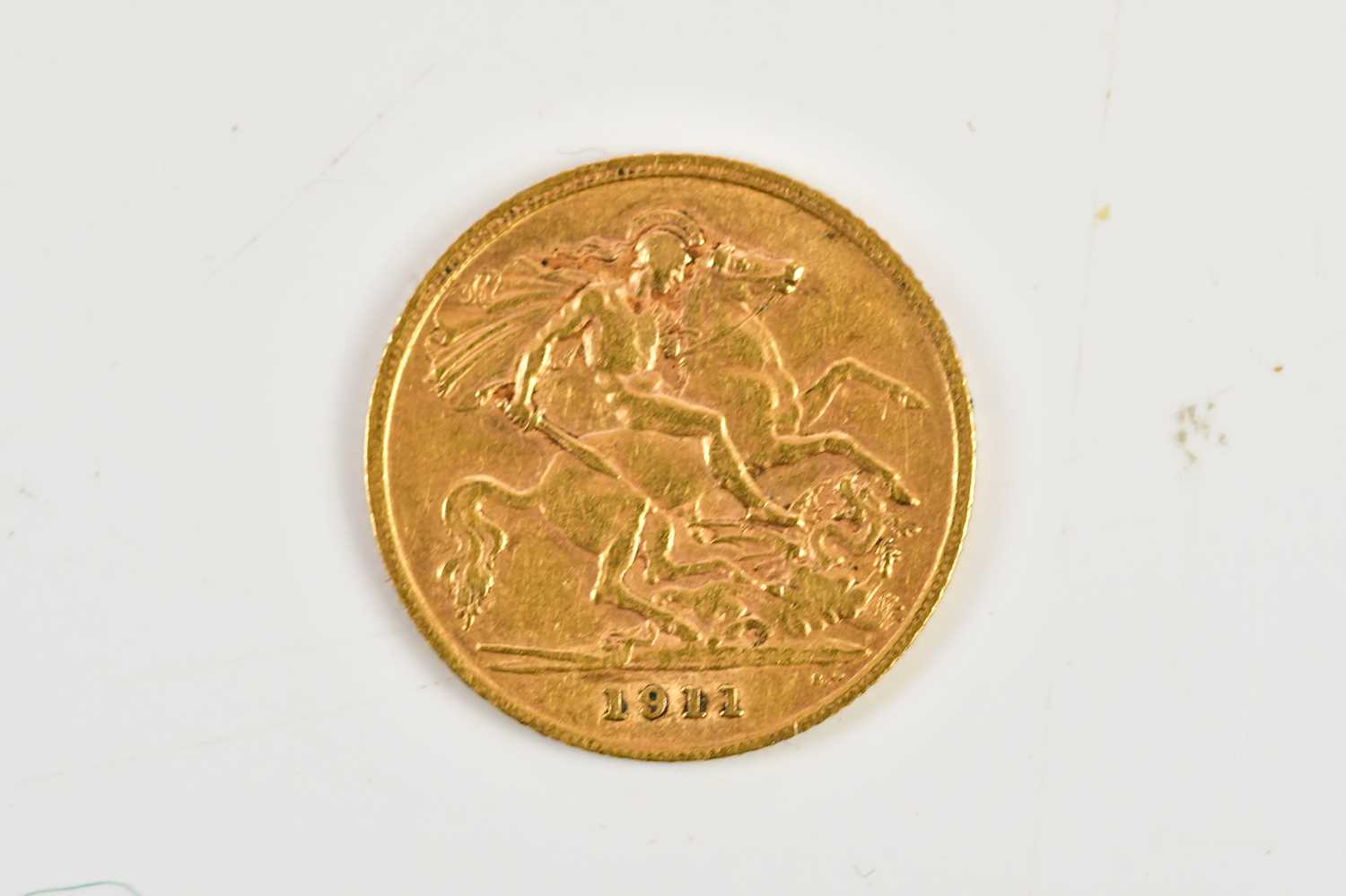 A George V half sovereign, 1911. Condition Report: Light wear but good condition. - Image 2 of 2