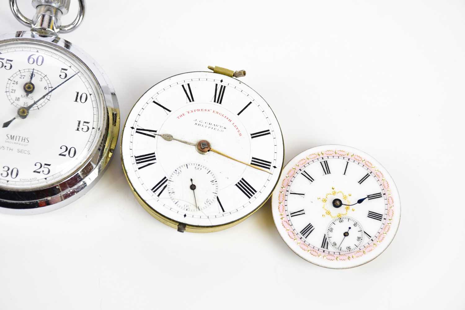 A base metal cased Goliath crown wind pocket watch, the enamel dial set with Roman numerals and - Bild 4 aus 4