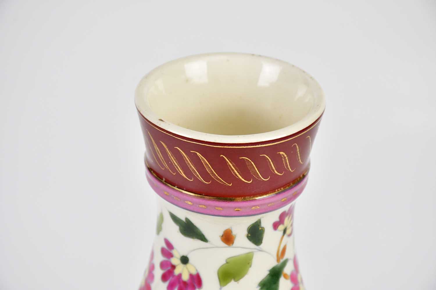 IN THE MANNER OF FISCHER BUDAPEST/ZSOLNAY PECS; a double gourd vase with floral decoration, - Image 3 of 4