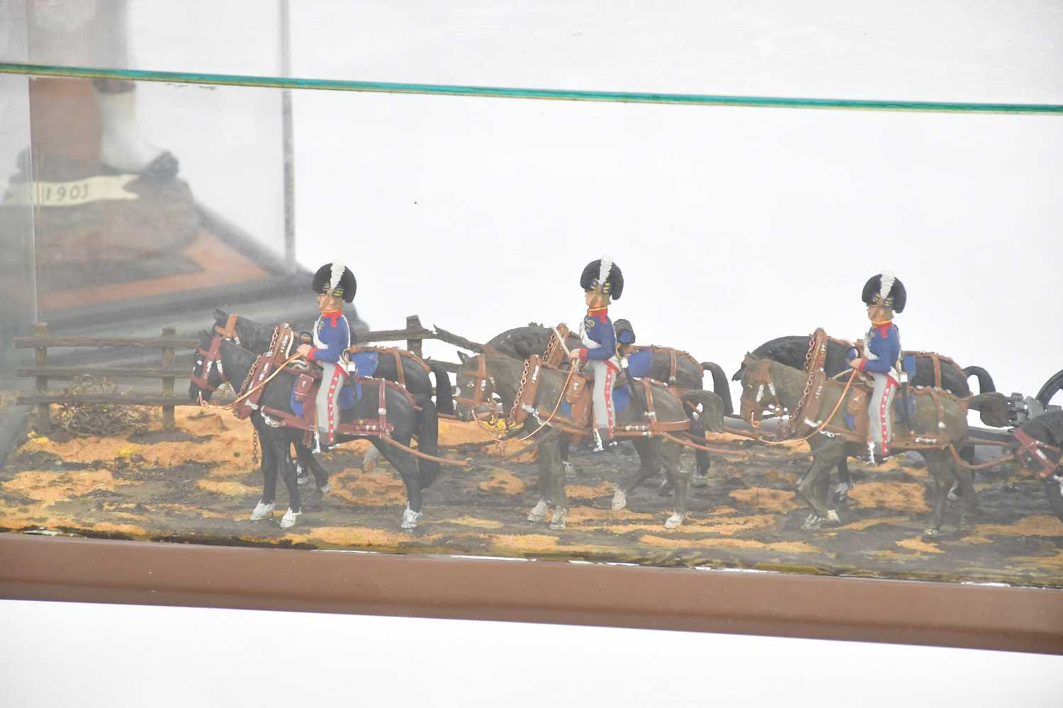 Two military models representing the Royal Highland Regiment 42nd Black Watch, in perspex case, - Image 5 of 7