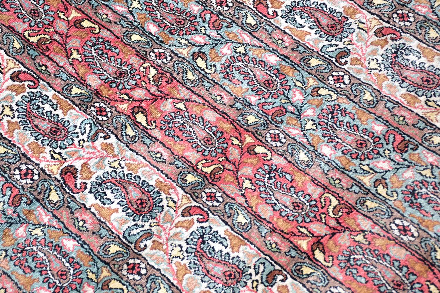 A large pink ground Eastern style carpet with paisley pattern design, 260 x 390cm. - Image 2 of 3