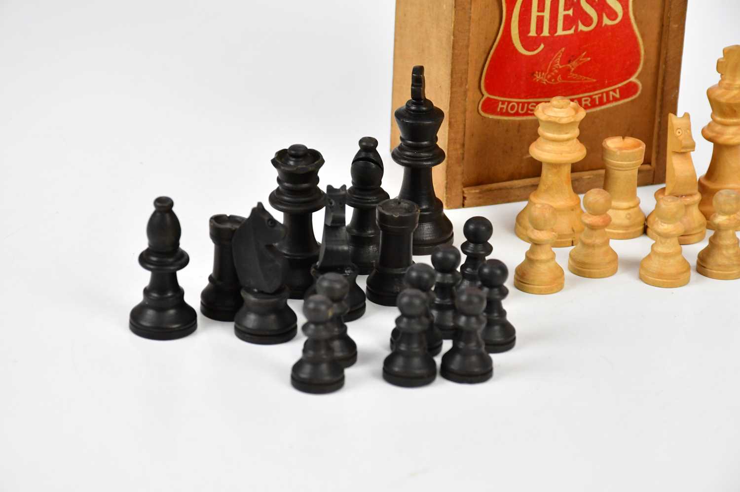 STAUNTON; a boxwood chess set and a further cased chess set (2). - Image 2 of 5